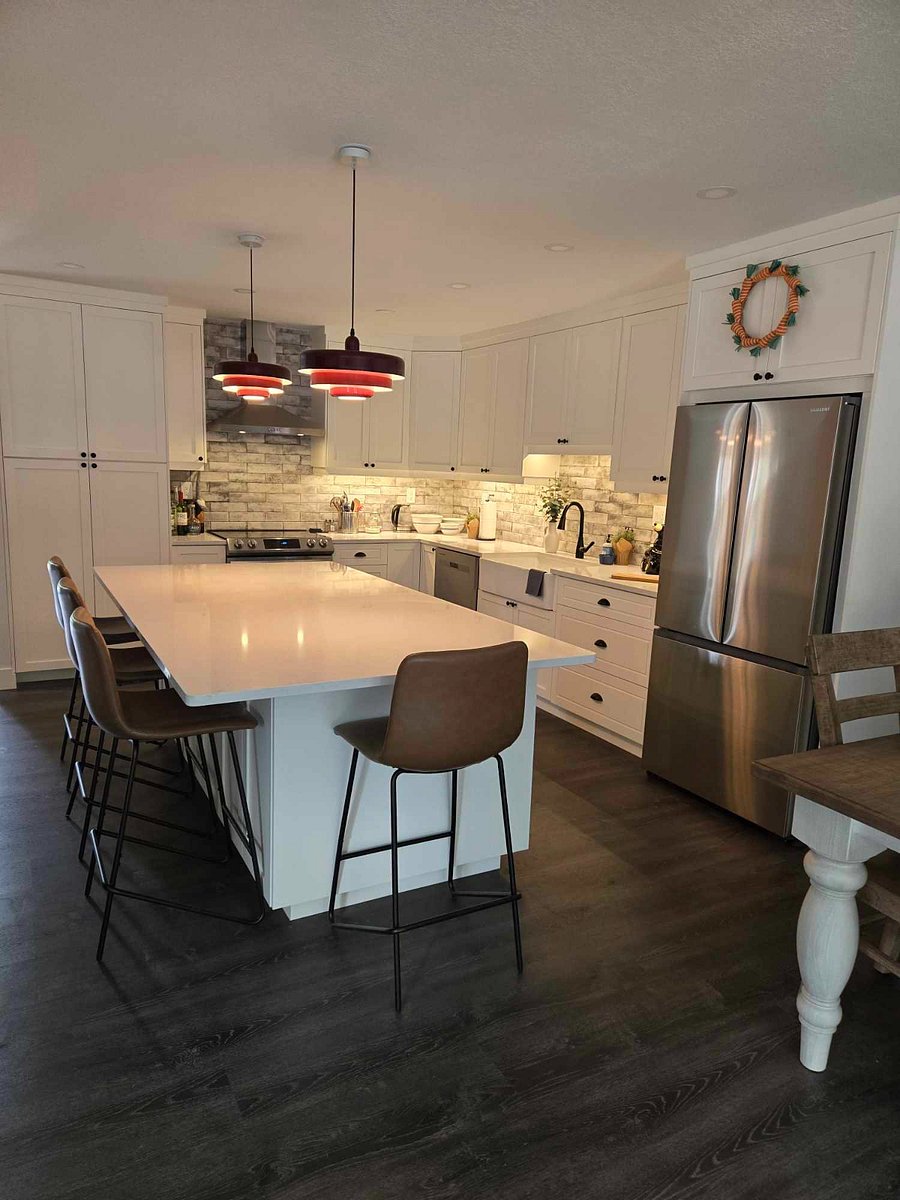 Modern Kitchen includes all new appliances including under counter drawer microwave.