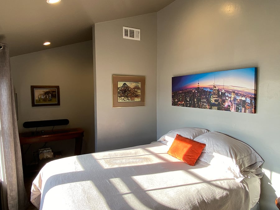 Bedroom 2 with tv and closet