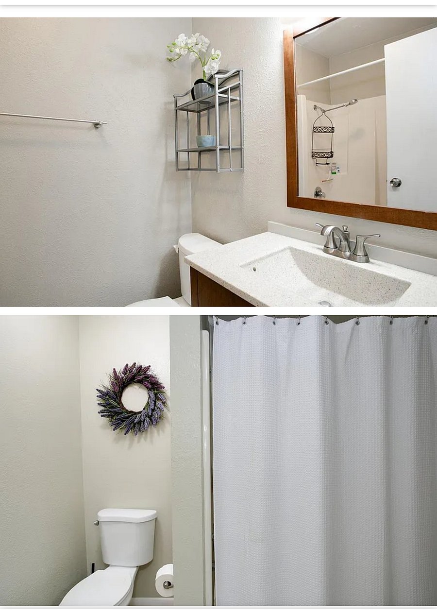Hot water, great water pressure, and new fixtures!  