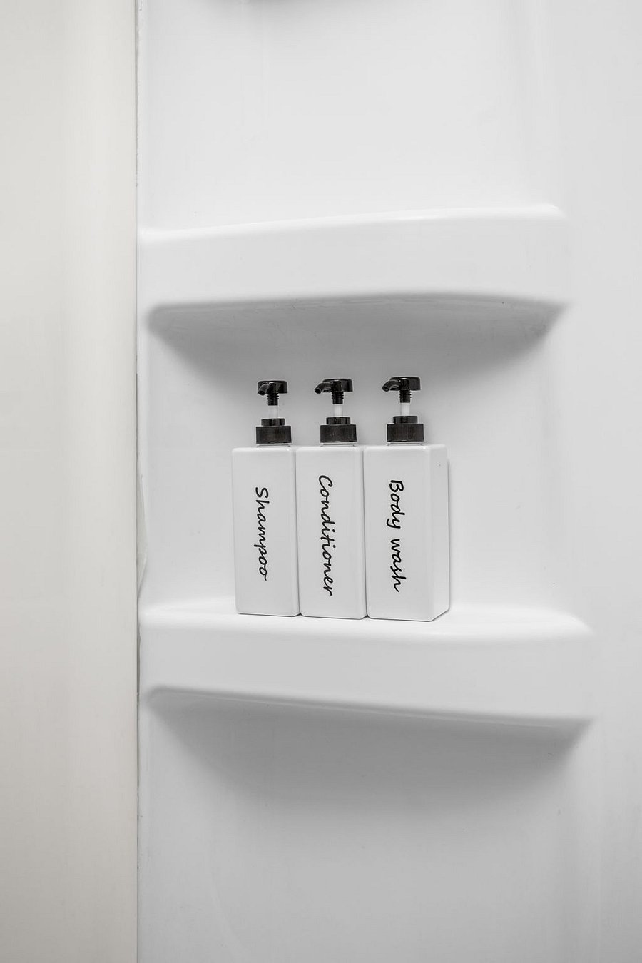 Elegant and convenient shower essentials for a refreshing stay.