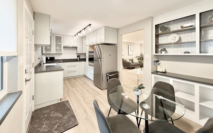 Kitchen and dining area