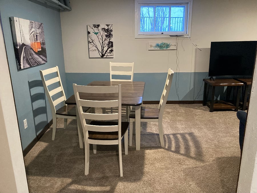 Basement w/Smart TV and game table