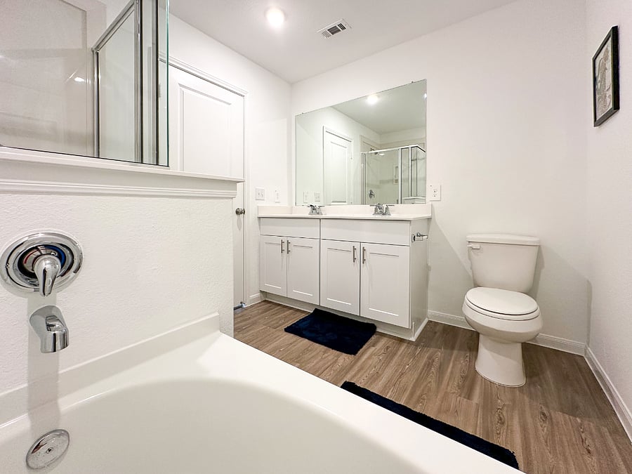 Double vanity master bathroom