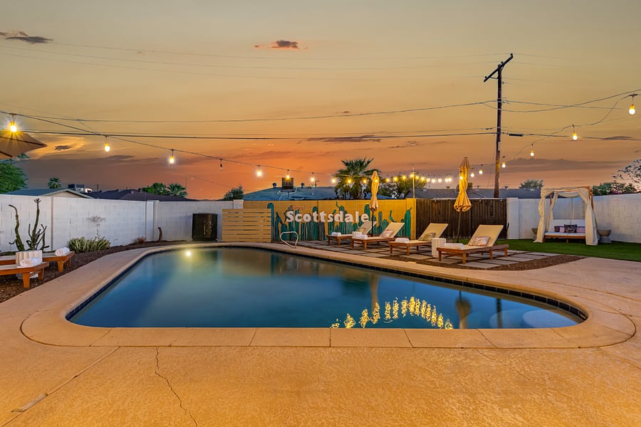 New Heated Pool - resort like lounge chairs, umbrellas, etc.