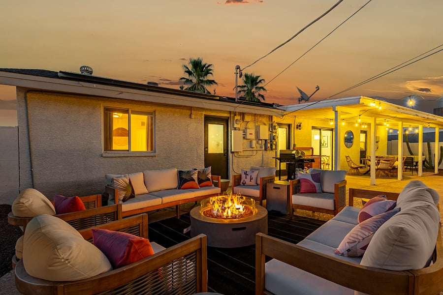 Fire Pit with a lot of seating