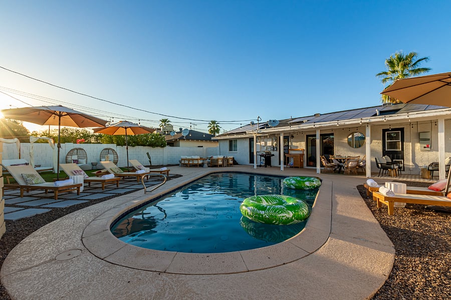 New Heated Pool - resort like lounge chairs, umbrellas, etc.