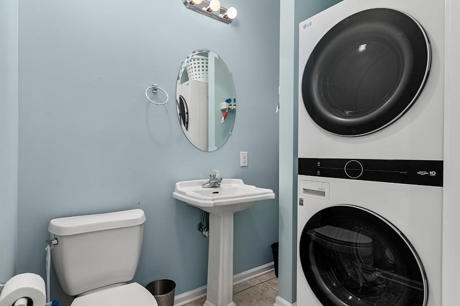 Half Bathroom/Laundry Main floor