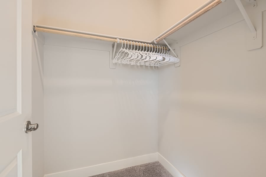 Walk-in closet. Hangers provided for your use.