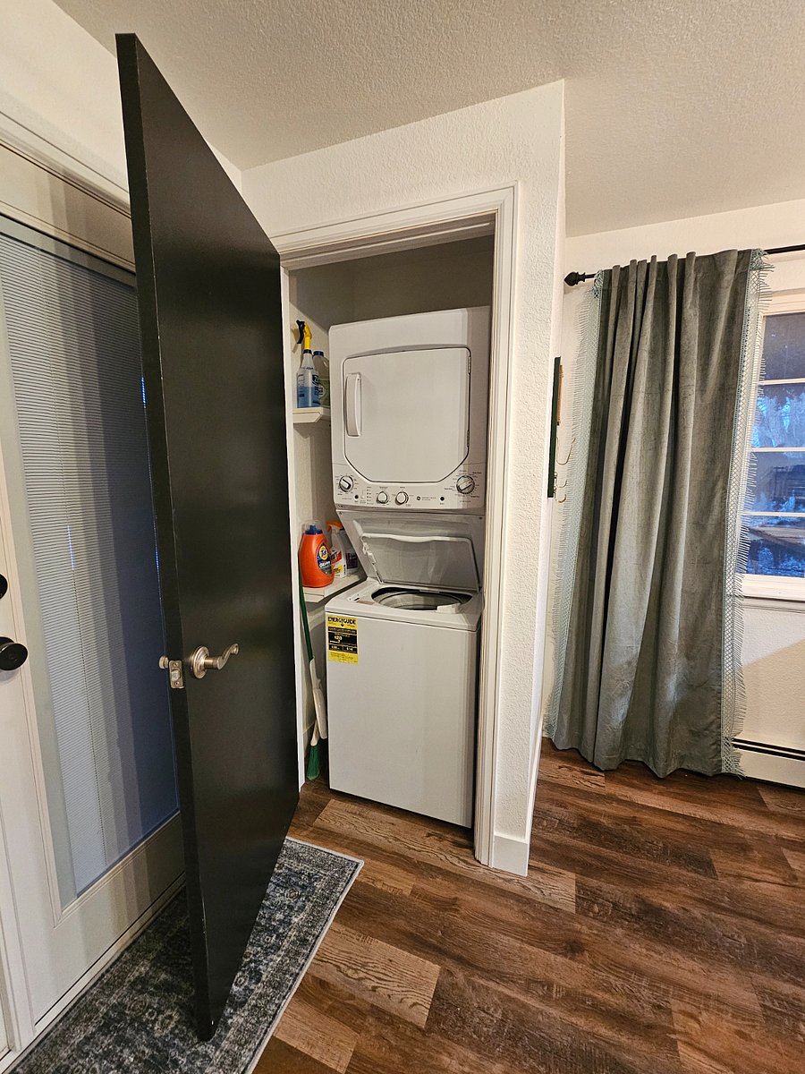 Full size washer and dryer.
