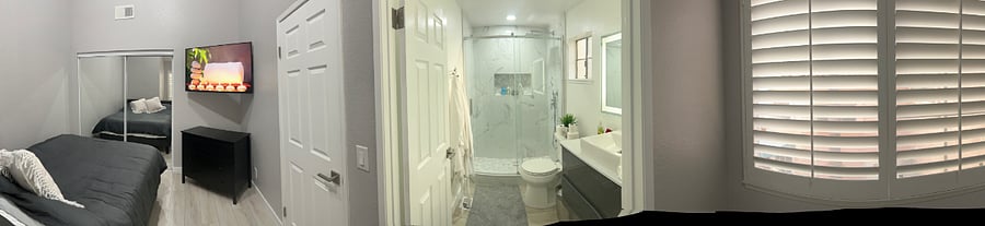Bathroom with standup shower
