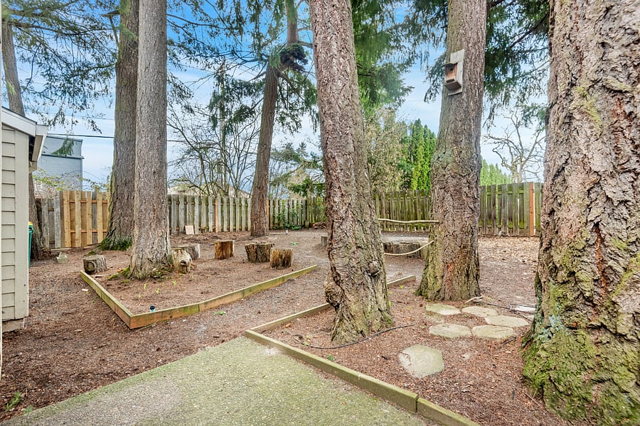 Large fenced in backyard. Outdoor dining space to be added.