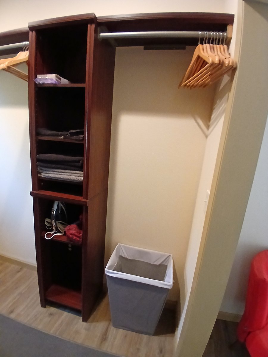 Very large walk-in closet with laundry.