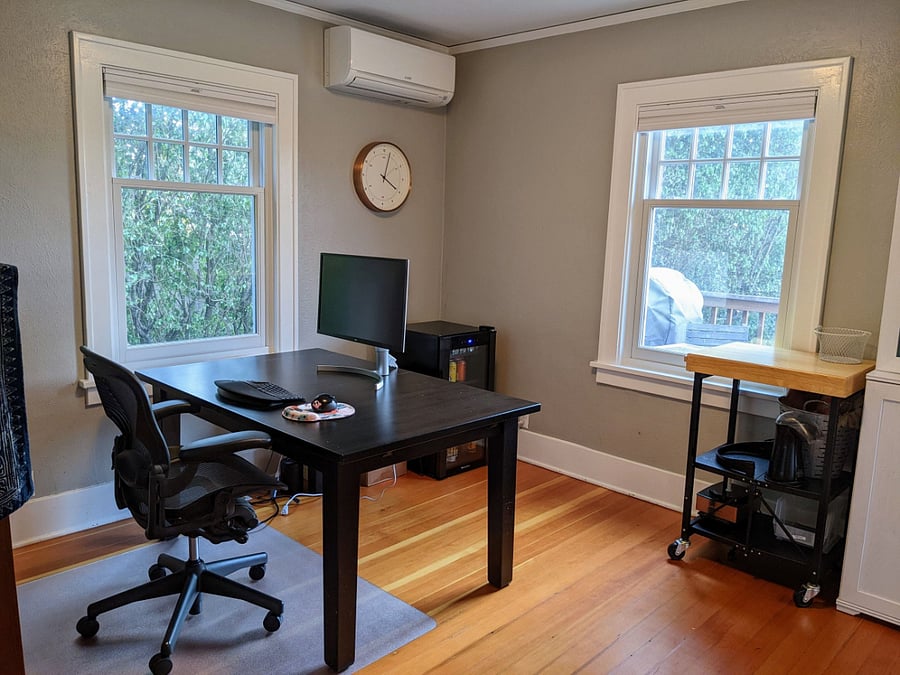 Dining room, currently set up as office