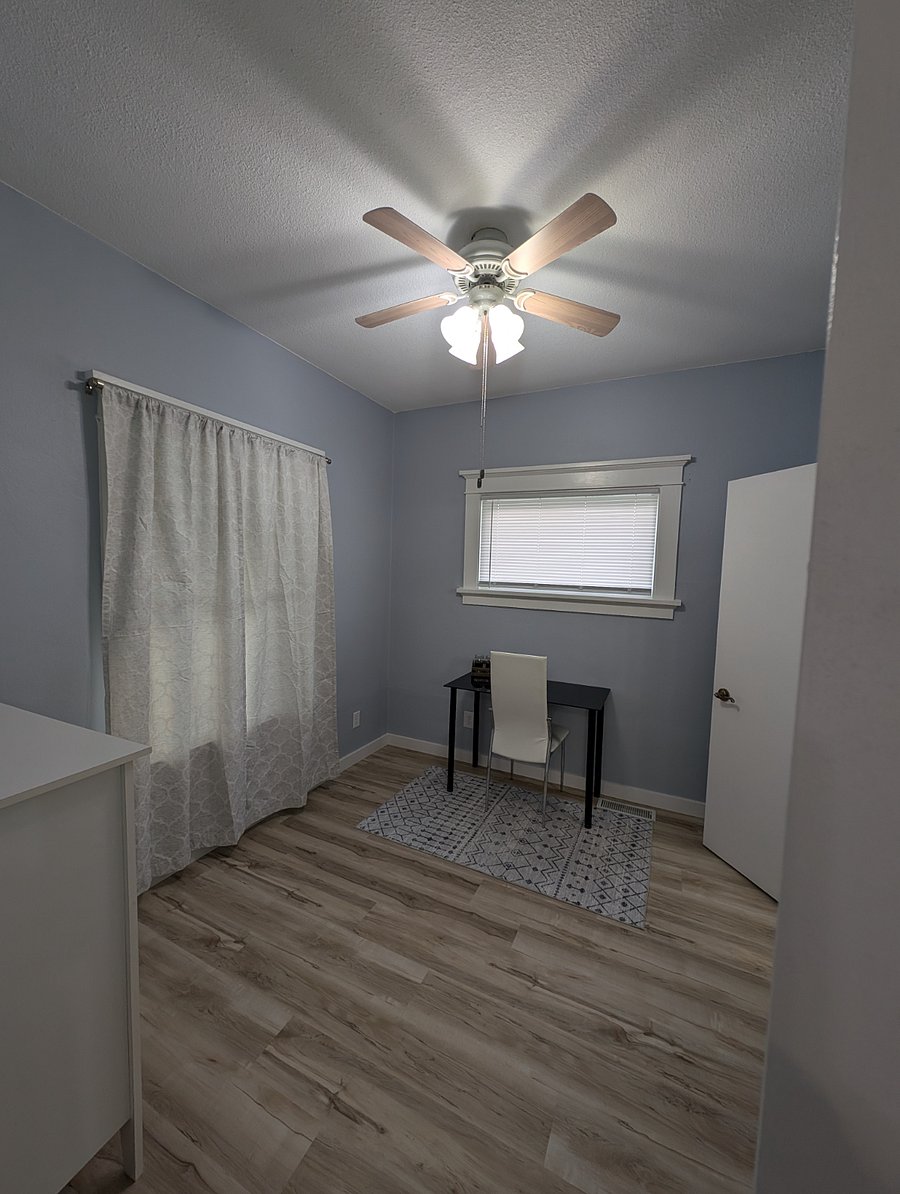 Queen bed can be added to make this a bedroom and not an office