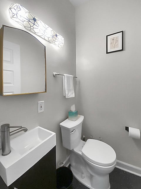 Half bathroom downstairs