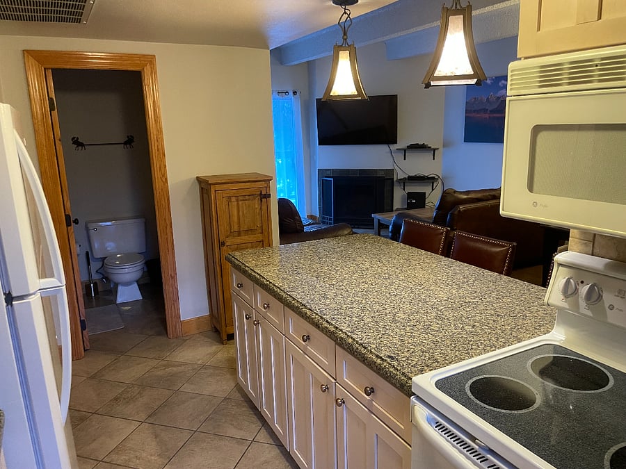 Kitchen - Door to Full Bathrom