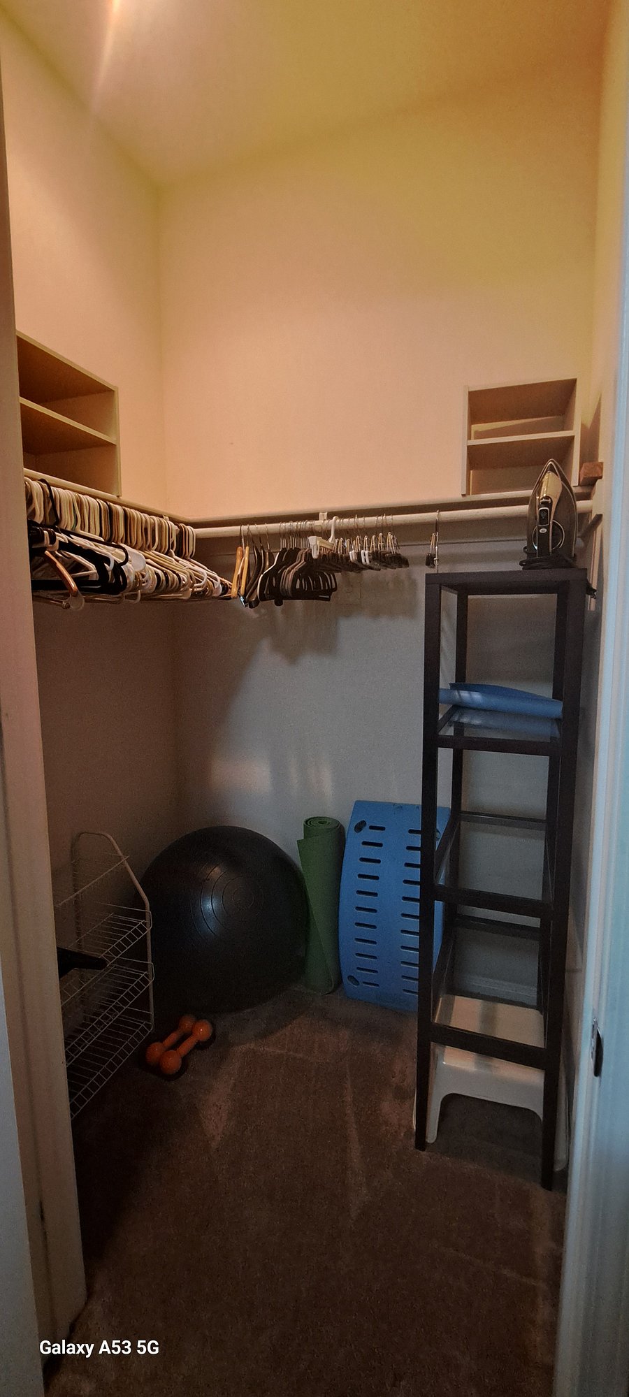 Closet. Exercise equipment