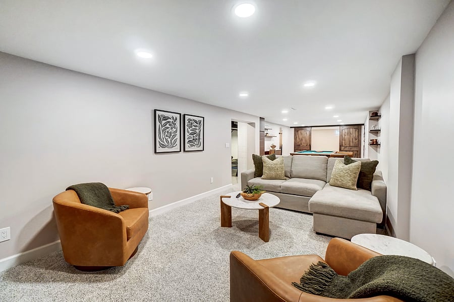 Lower level living room