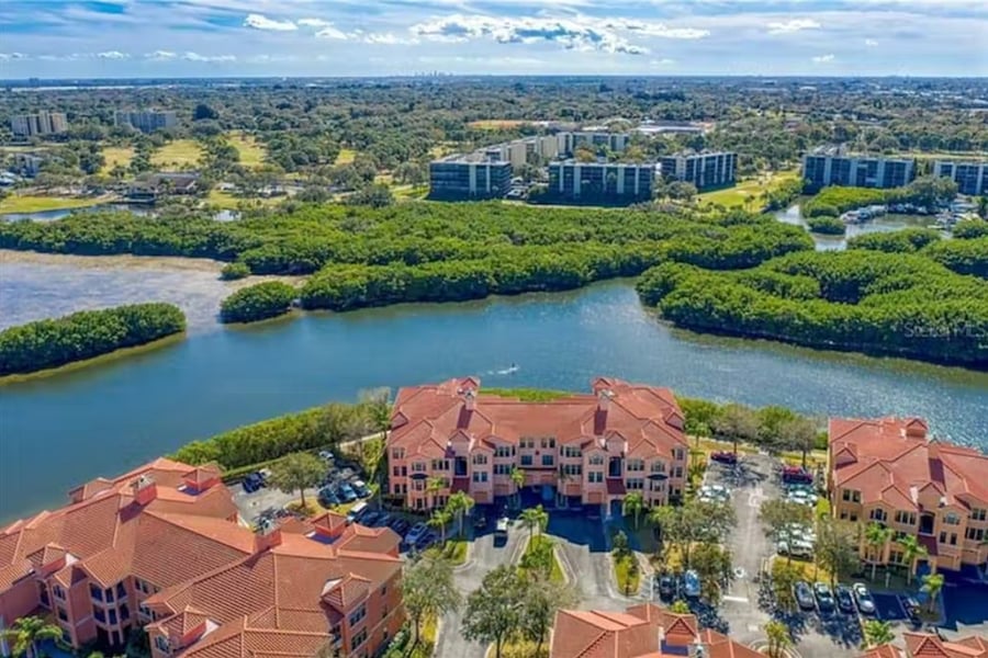 aerial photo of our complex along Old Tampa Bay