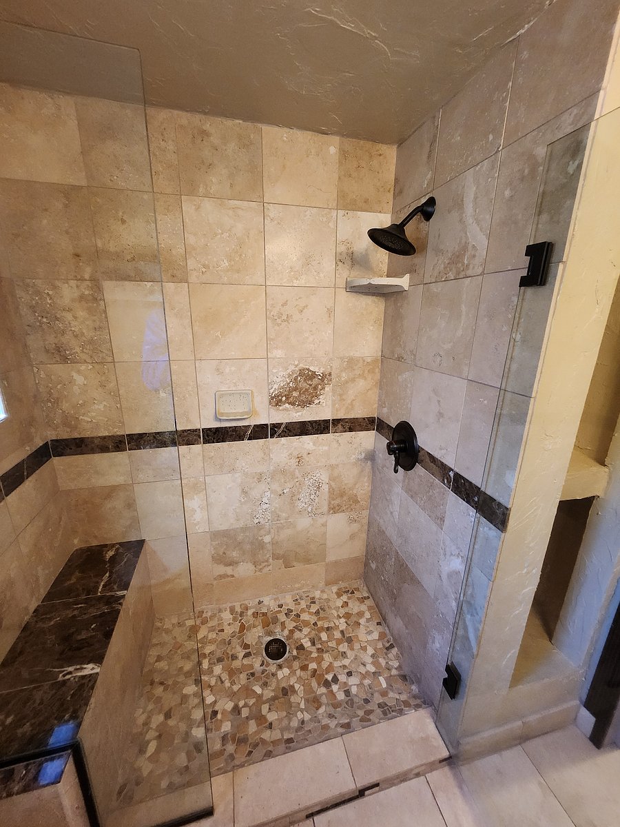 Garden level shower