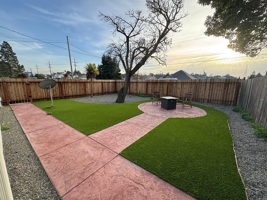Private backyard
