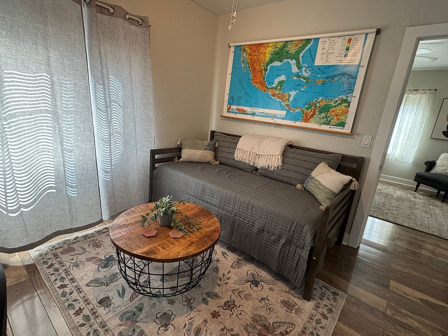 Twin bed in second room