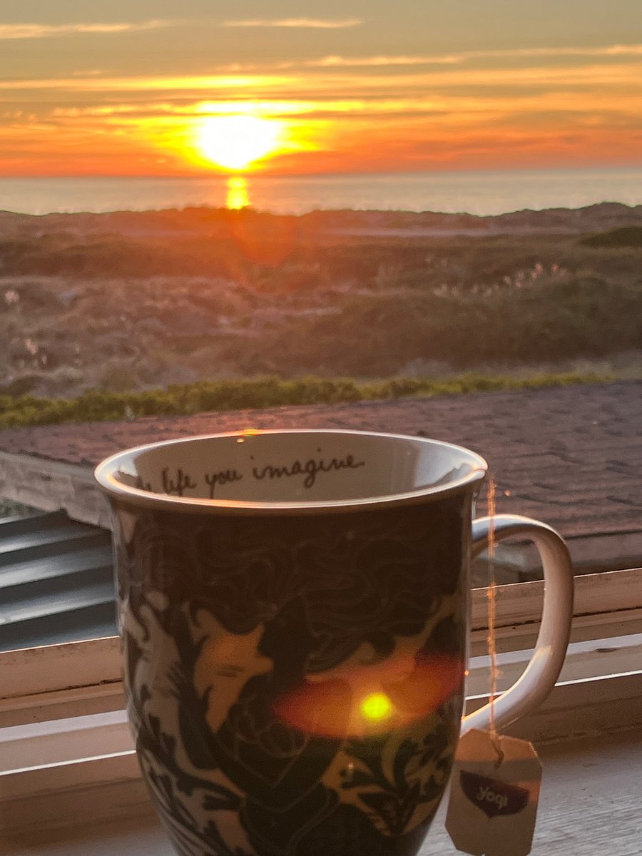 Morning tea viewing the ocean from the handmade breakfast bar from repurposed old growth redwood