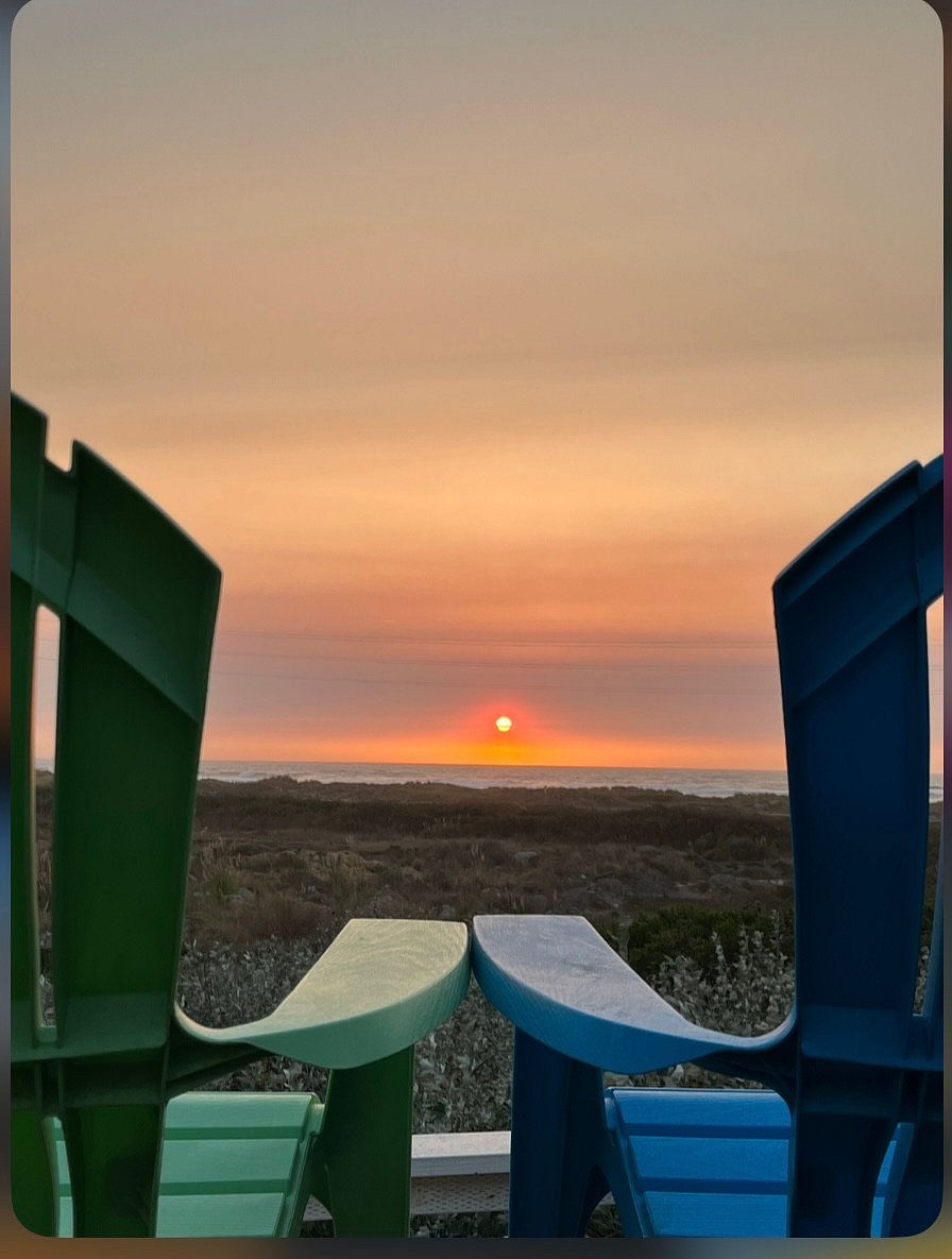 Sunset viewing from the back deck