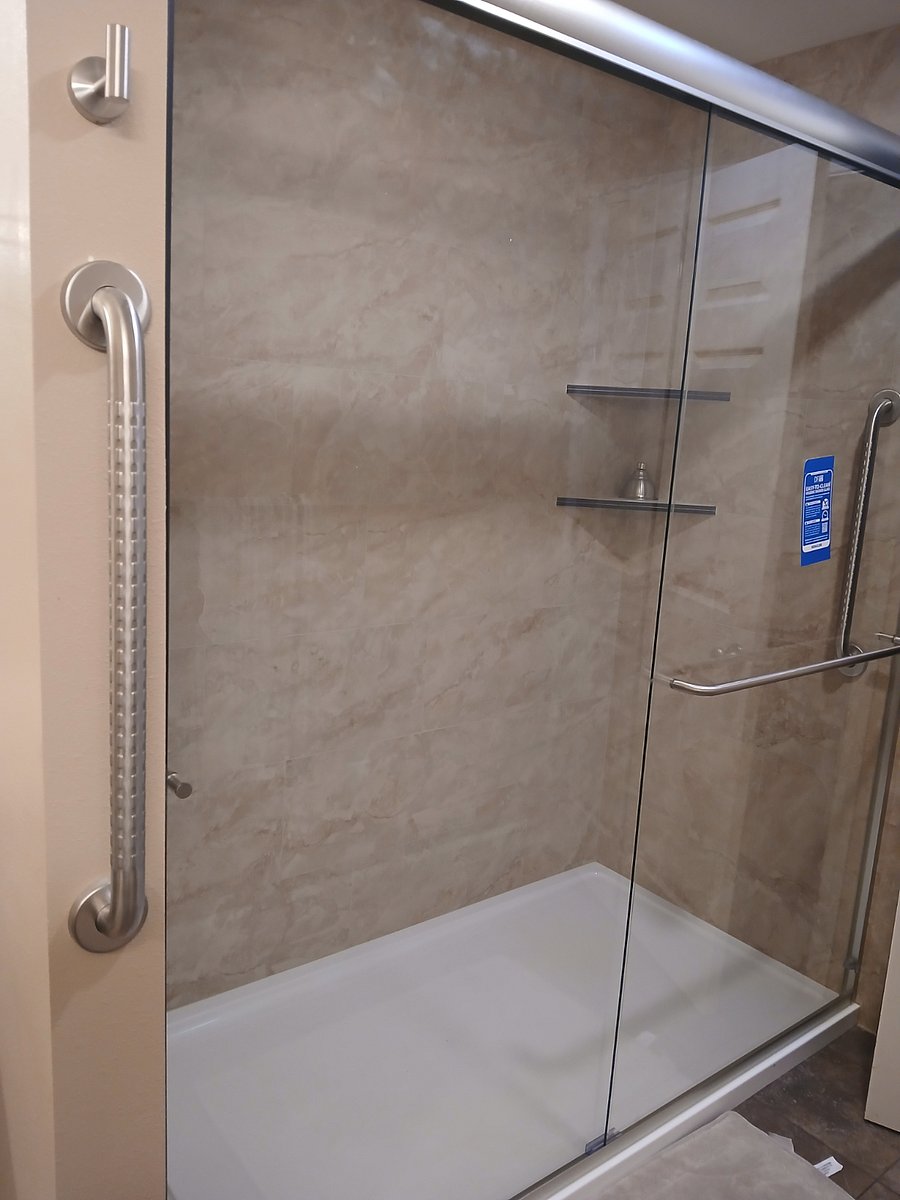 very large shower