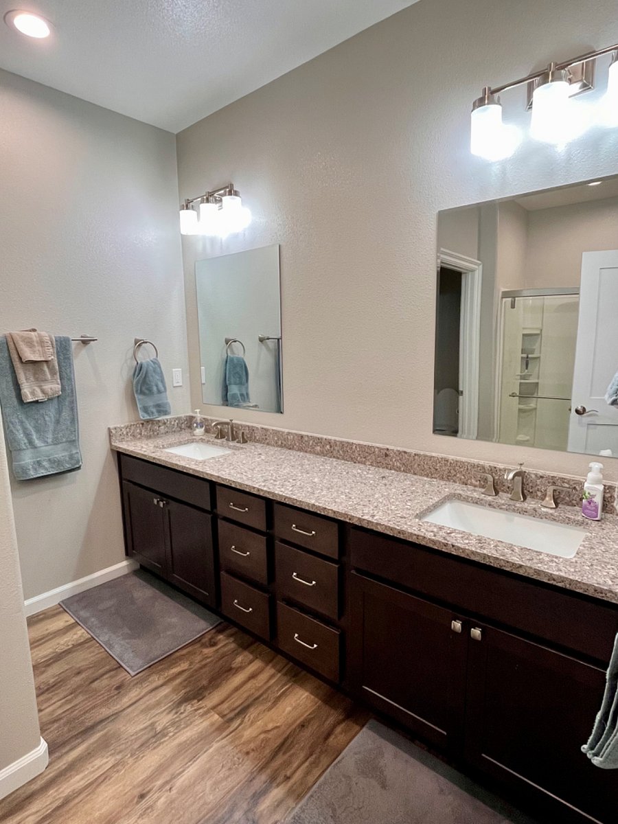 Primary Bathroom with double sinks