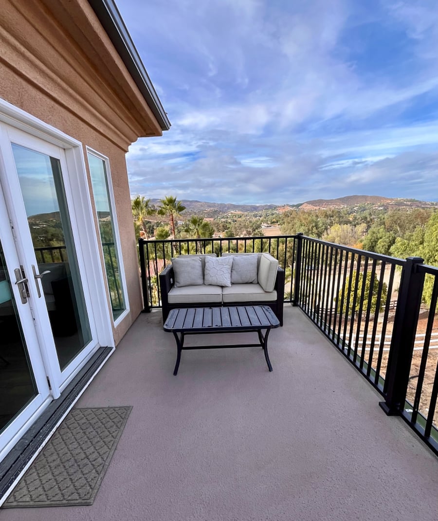 Deck off the Primary Bedroom with French doors