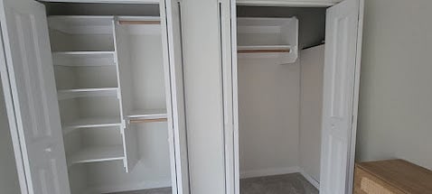 All the bedroom closets have organizers