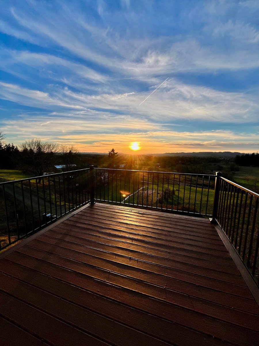 Sunset view from deck