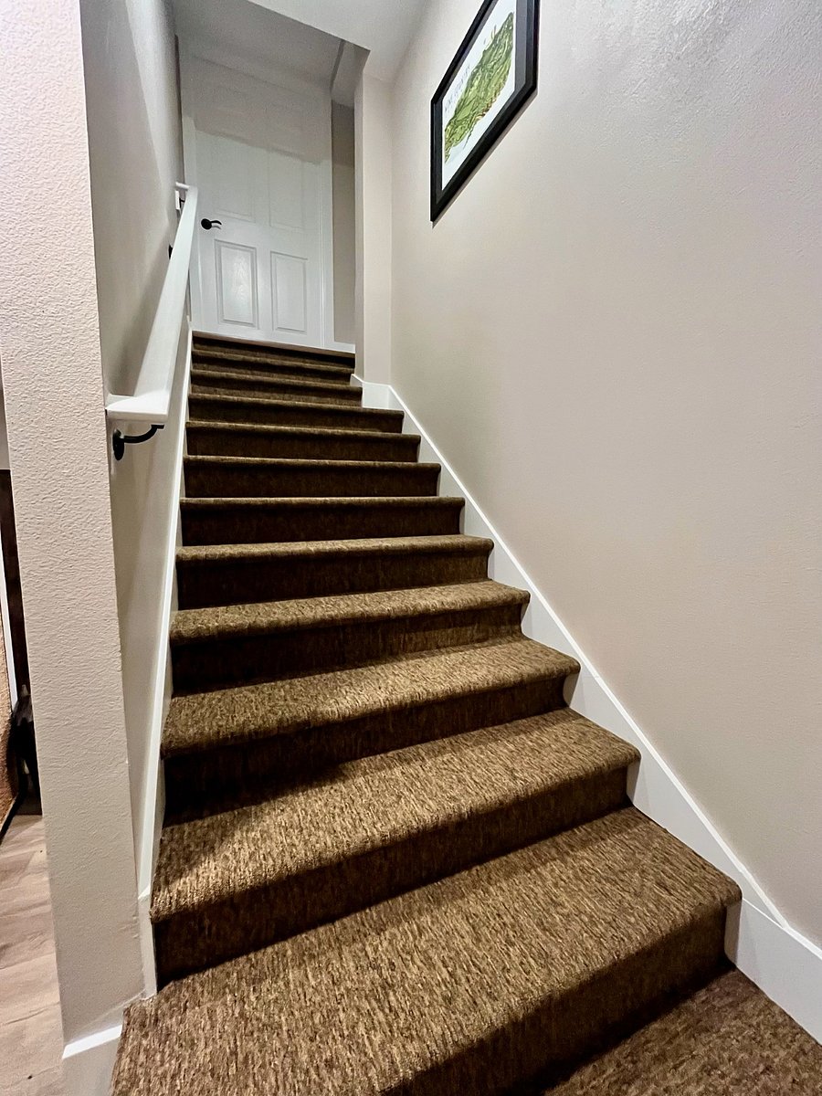 1st set of stairs leading up to loft living space
