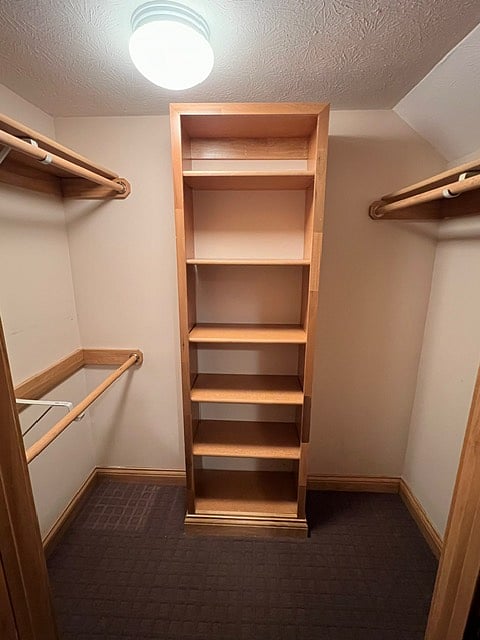 walk-in closet in bedroom