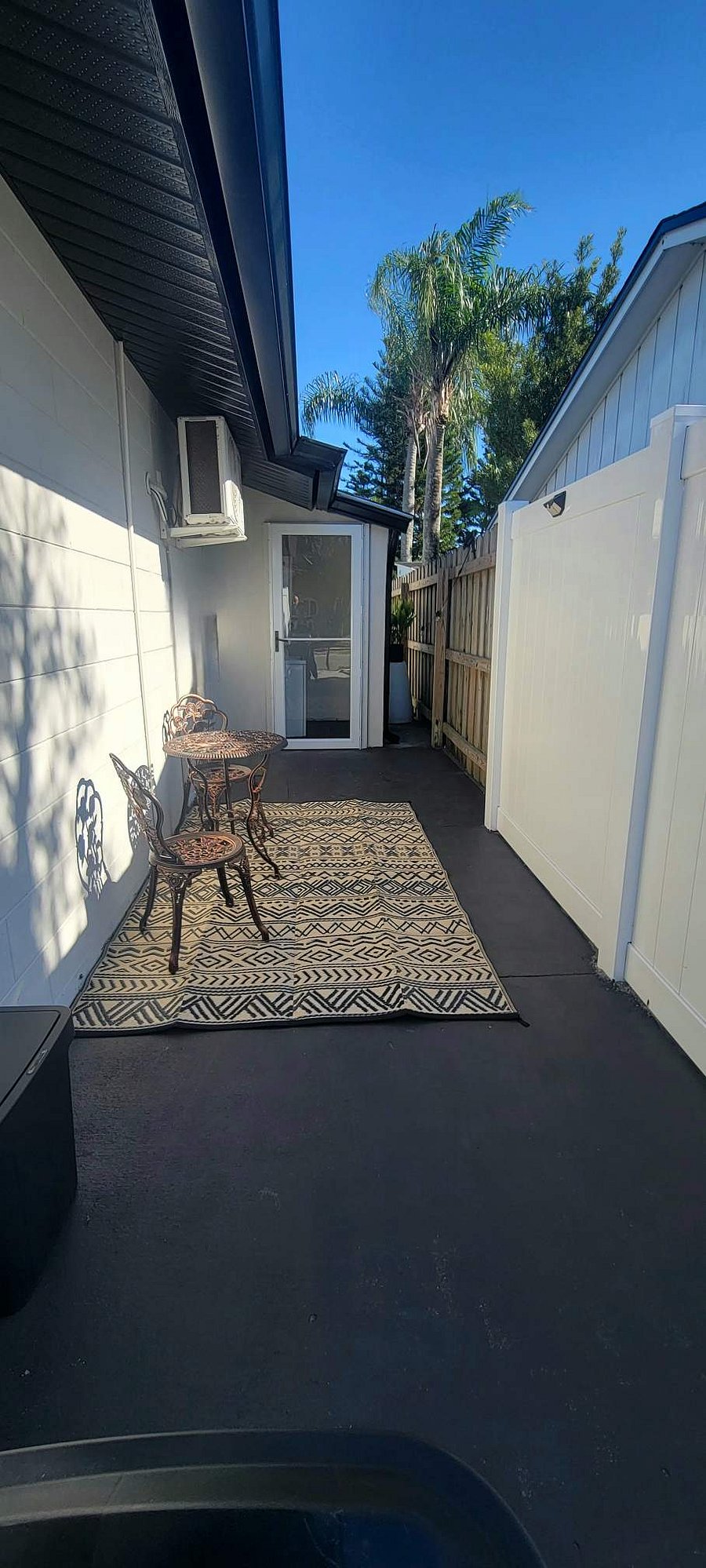 Private entrance and patio