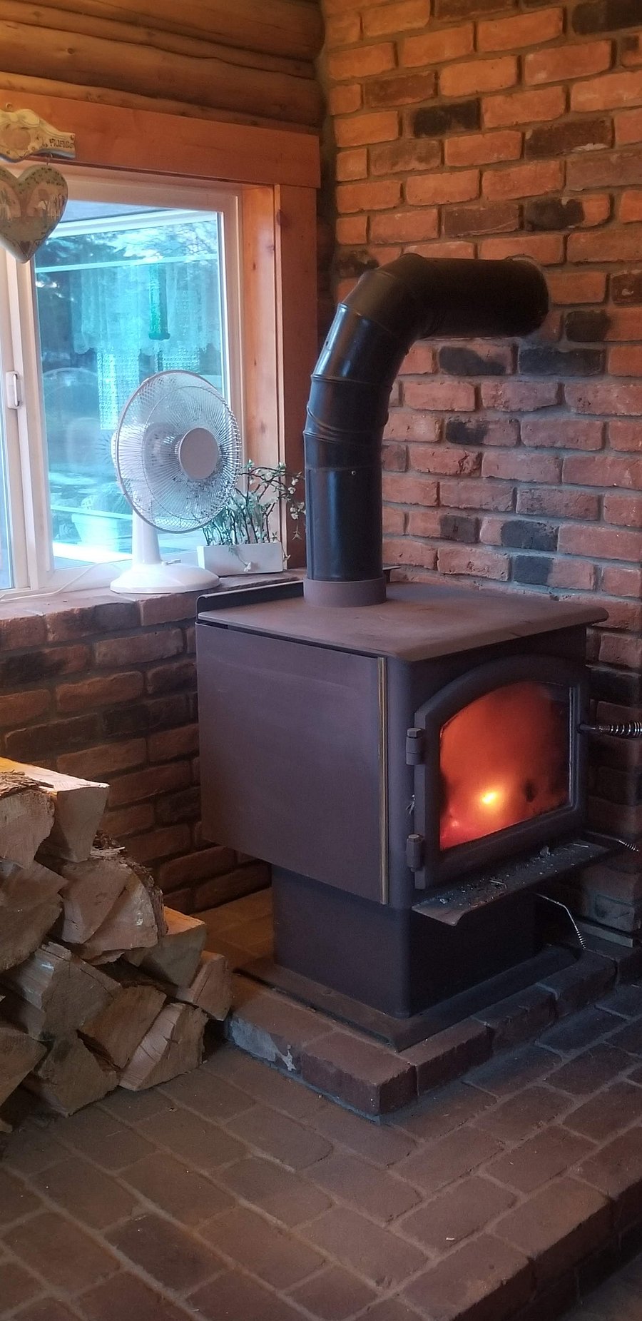 Cozy, warm wood stove