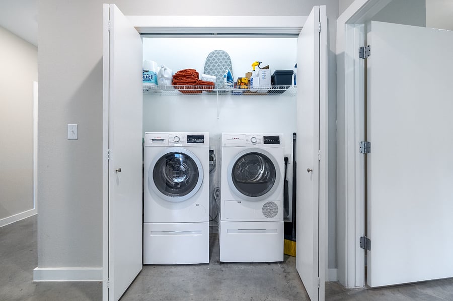 Fully-equipped, in-unit laundry.