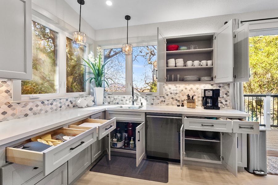 Fully stocked kitchen