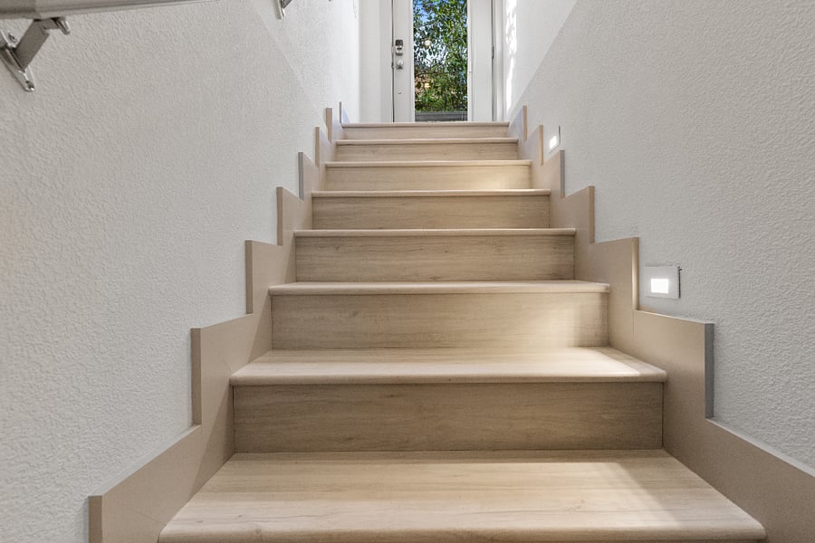 Sensor lighted stairs