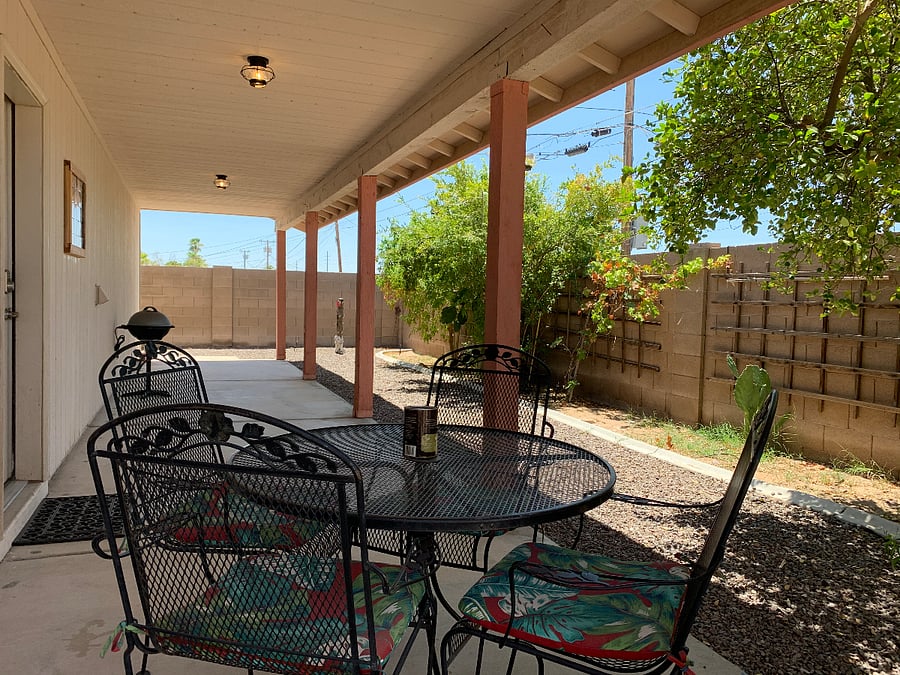 Enjoy the evenings in the private patio
