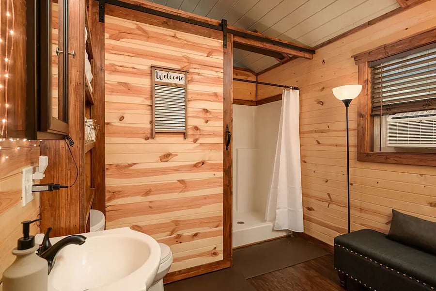 Full bathroom with shower