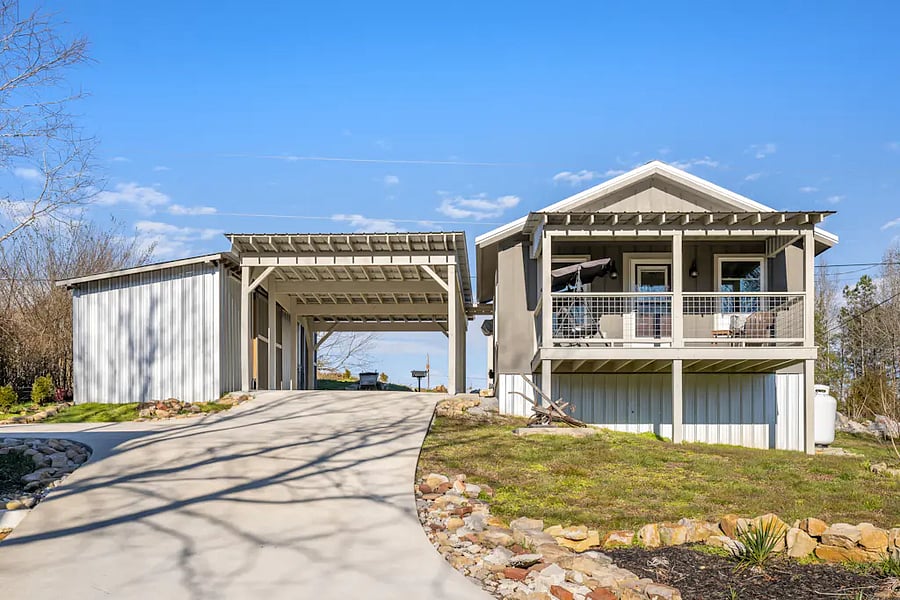 Driveway and covered parking
