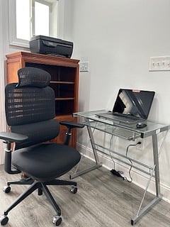 Work Station (Desk, Printer, Chair), No laptop