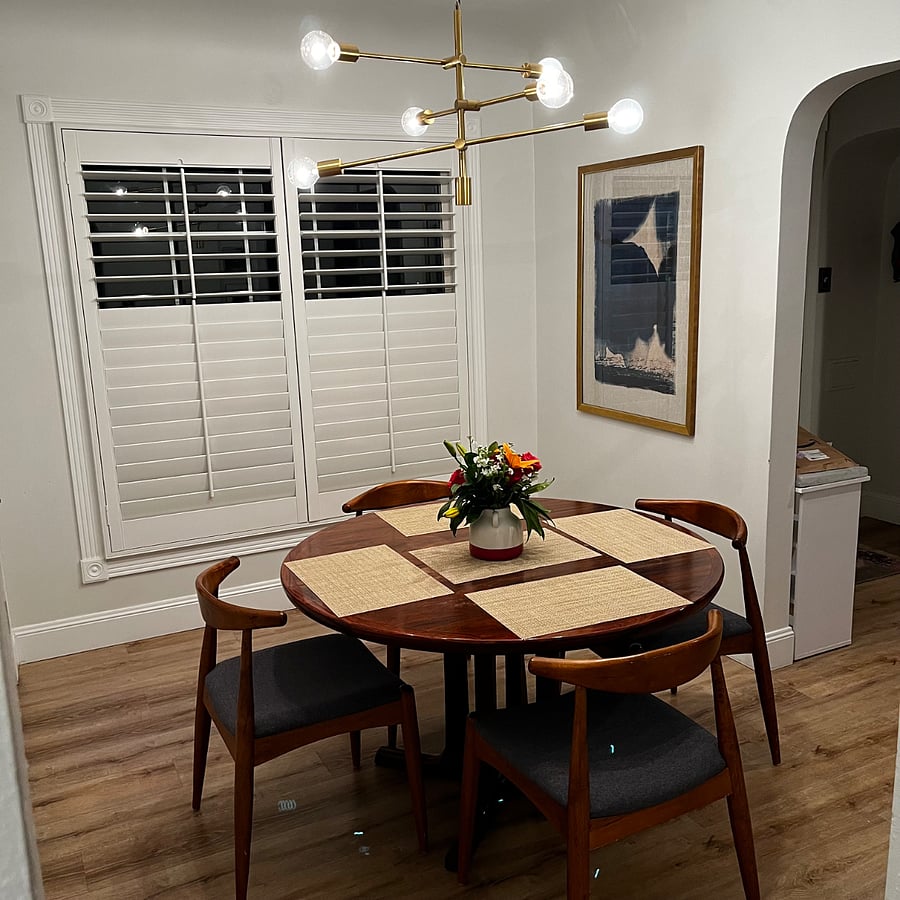 Dining area just off the kitchen and living room.