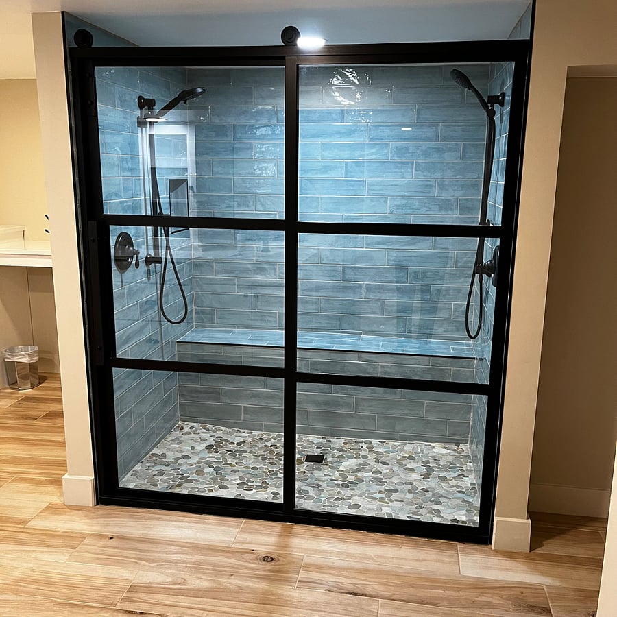 Downstairs shower (off the living area).