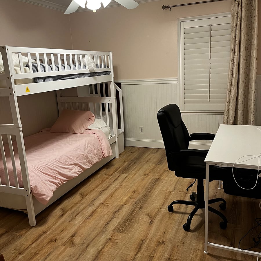 Bunk room on main level across from the Master Bedroom.