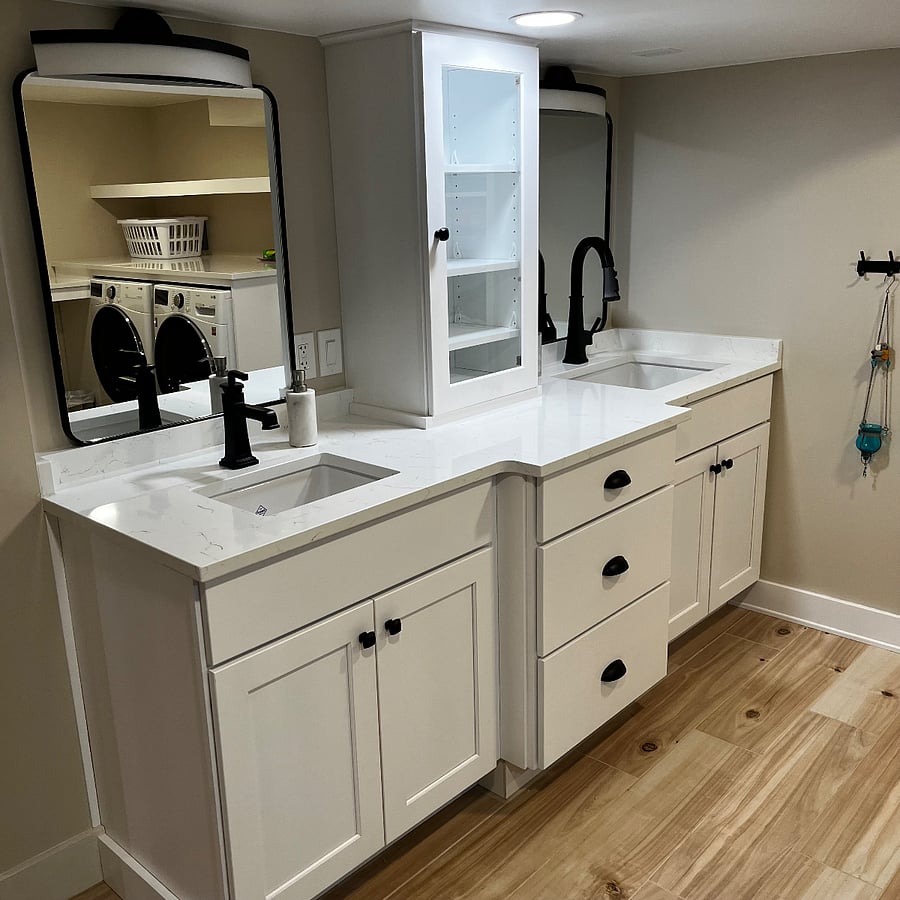 Downstairs vanity (off the living area).