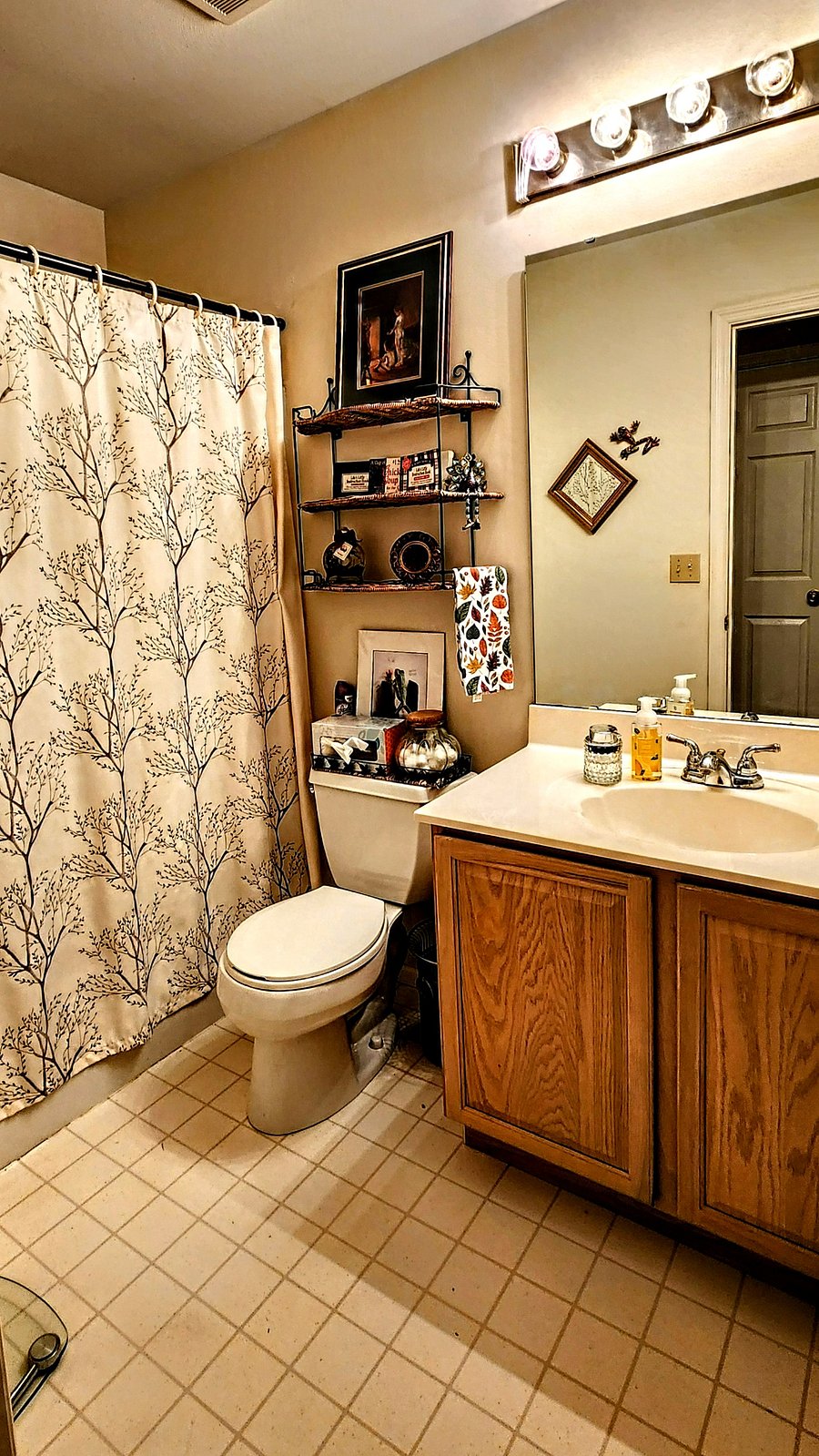 Your bathroom? Shower/Tub combo.