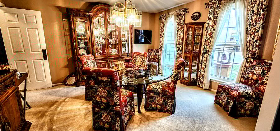 Dining room from middle of foyer.